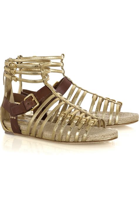 leather miu miu gladiator sandals|Miu Miu Crystal Metallic Gladiator Sandals .